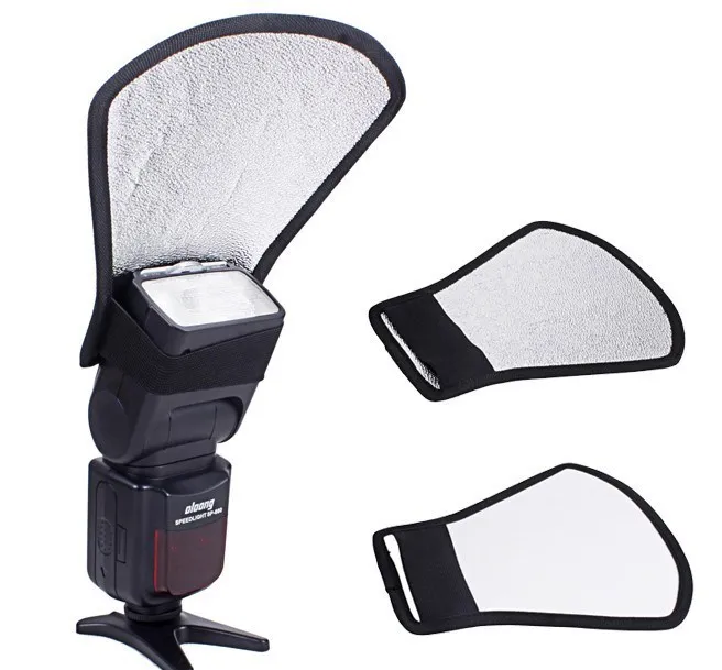 ASHANKS Universal Camera Flash Diffuser/Reflector Softbox Silver/White