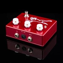 Klon Guitarra Efecto Overdrive Pedal de guitarra de Metal de aluminio y de instrumentos Musicales guitarras pedales de Efecto FLASH ROJO