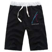 Мужские Аниме ваше имя прямые шорты по колено хлопок повседневные короткие штаны для фитнеса спортивные брюки с карманами Косплей Athleisure брюки