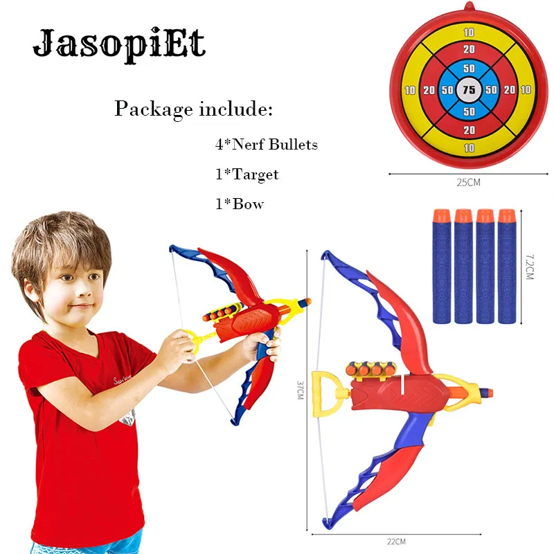 JasopiEt детская игрушечная игрушка с бантиком и стрелами мягкими пулями 4 * Nerf 1 бант