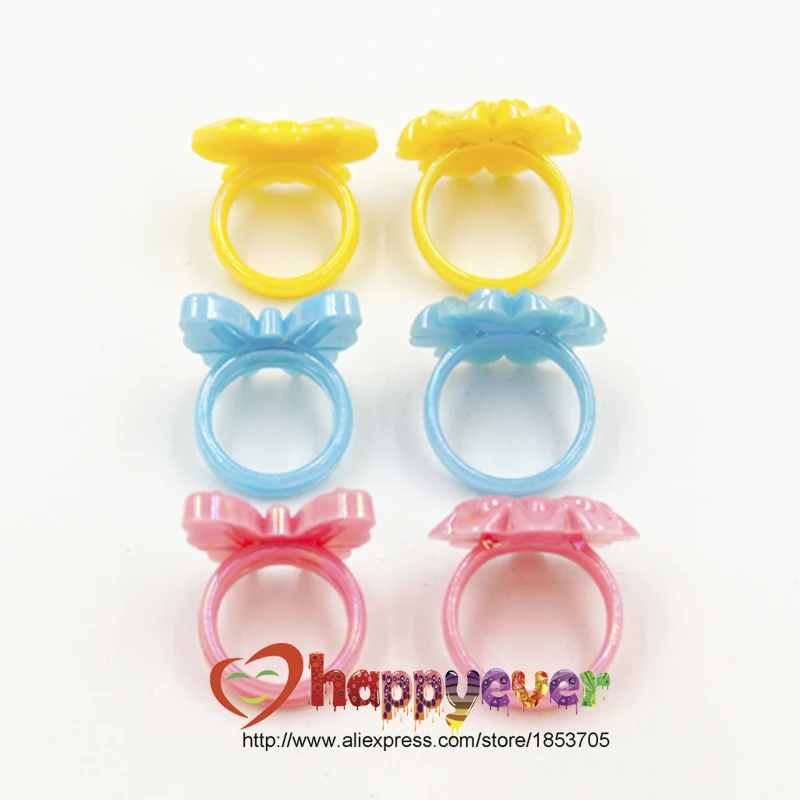 36pcs Assorted Plastic Chunky Rings for Princess Theme Party Favors Giveaways Girls Birthday Goody Bag Kids Reward Prizes Pinata