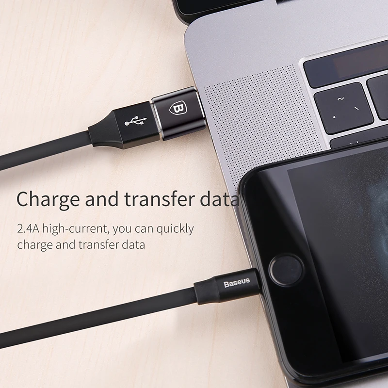 Baseus type C Мужской к USB Женский адаптер типа OTG c конвертер зарядное устройство