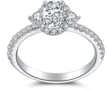 

Dazzling Love Engagement Wedding Ring Silver