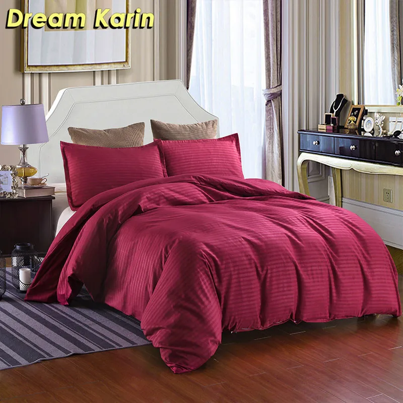 Dream Karin Классический роскошный сплошной цвет пододеяльник мягкий постельное белье для взрослых 3 шт. Размер Твин Королева Король