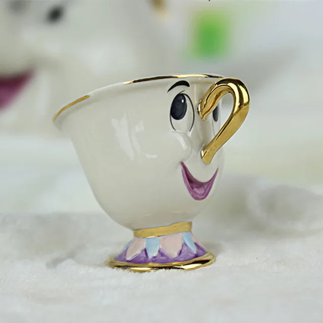 الجمال والوحش النمط القديم mrs potts'son: رقاقة فقط القدح الشاي القهوة كأس جميل عيد نيس هدية طبعة محدودة سريع آخر