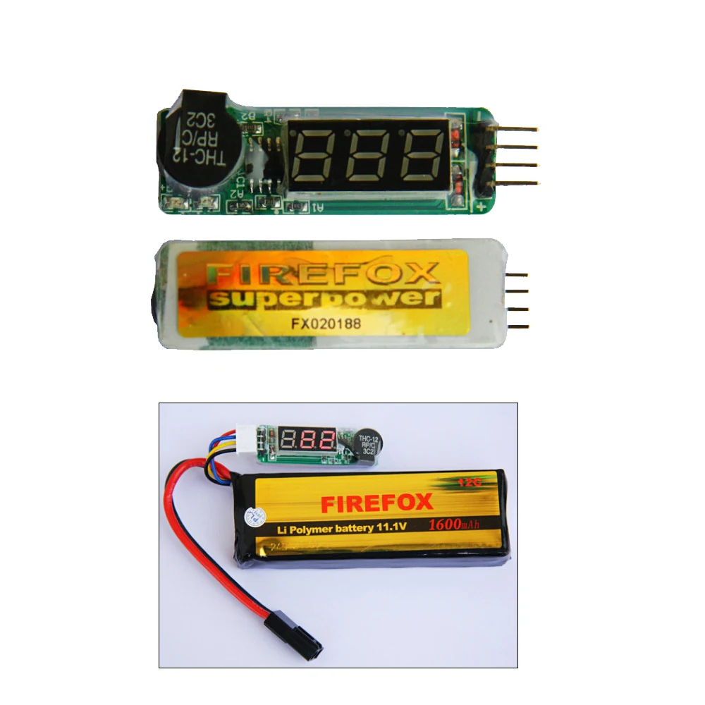 1 adet 100% Оригинальный светодиодный индикатор Firefox Alcak Gerilim Sesli будильник Lipo тестер
