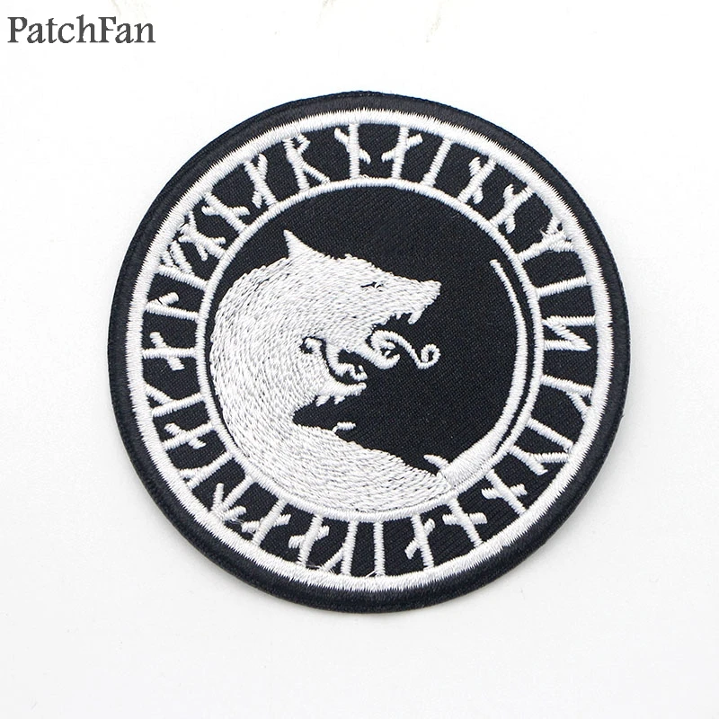 

A0268 Patchfan Newest Personality Embroidered Viking Patches Iron or Sew on DIY Patchwork for hat bag shoe Applique accessories