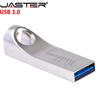 

JASTER custom laser logo Cool Waterproof Metal USB 3.0 Memory Stick usb flash pen drive 128GB 64GB 16GB 8GB 32GB 4GB pendrive