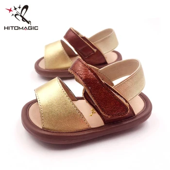 

HITOMAGIC Baby Girls Boys Sandals Summer Kids Shoes 2018 Genuine Leather Toddler Shoes For Baby Children Sandals Soft Newborn