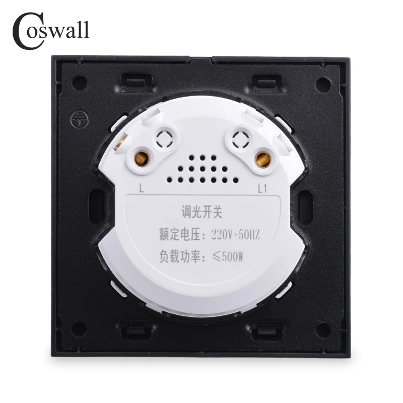 Coswall Luxurious Dimmer Switch Lamp Controller Only For Incandescent lamp Wall Switch Black Alumin - 32861635858