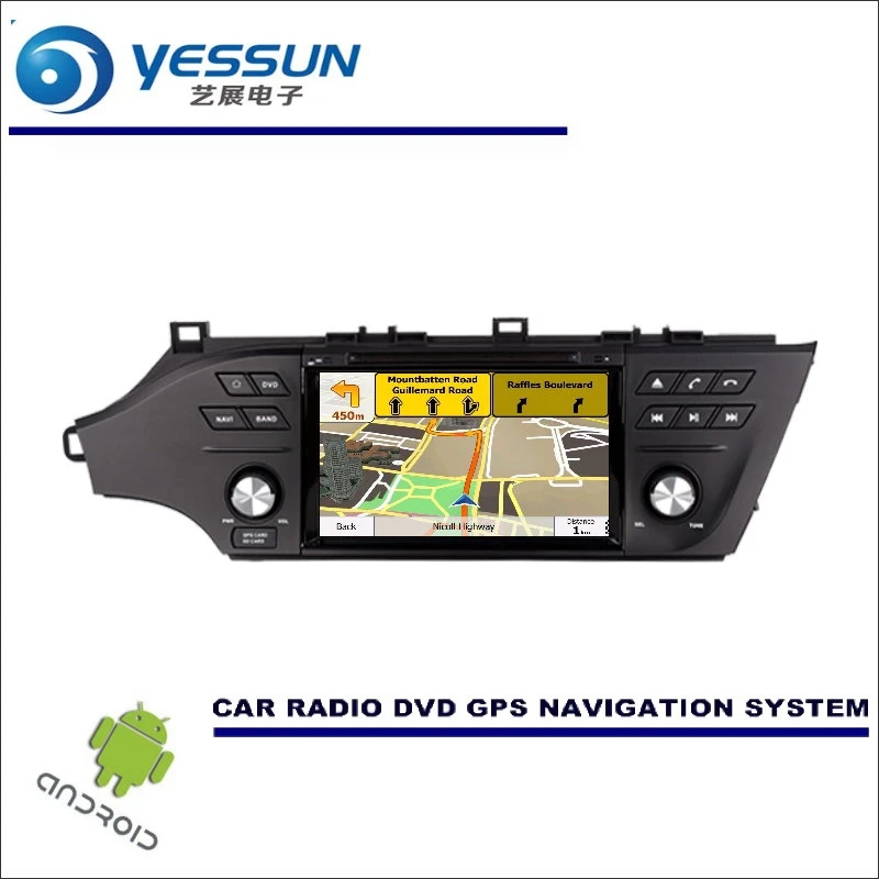 Top YESSUN For Toyota Avalon 2013~2016 CD DVD GPS Player Navi Radio Stereo Screen Car Multimedia Navigation Wince / Android System 2