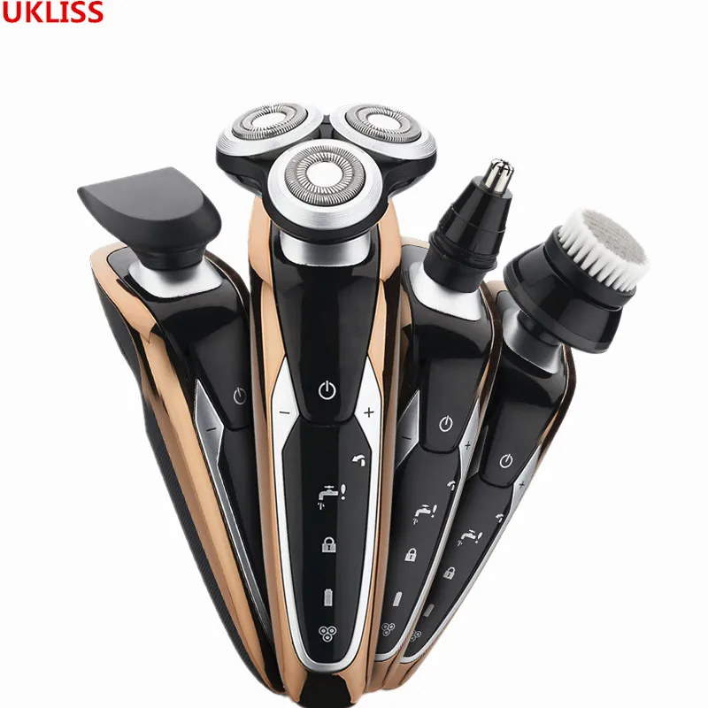 

2019 Electric Shaver Razor Wet & Dry 4D Shaver For Men Razor Shaving Beard Machine Razor Rechargeable Face Cleaner Brush