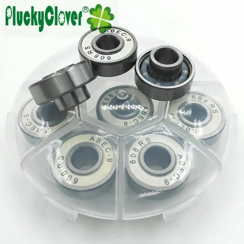 

Wholesale! 10 sets ABEC9 Integrated spacer Bearing 608 Skateboard Longboard Bearing Fast speed Danceboard Double Rocker bearings