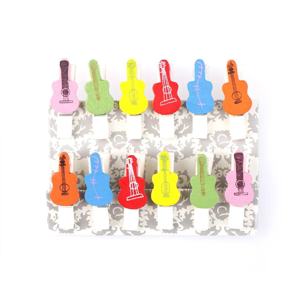 Cute Cactus Cat Heart Christmas Tree Wooden Pegs Photo Clips Pins Note Holder Clothespin Craft Clips Wedding Favor Decor