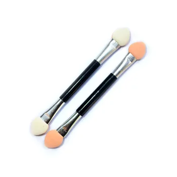 10pcs Eyeshadow Applicator Pro Sponge Double Ended Make Up Supplies Portable Eye Shadow Brushes Nail Mirror Powder Brush
