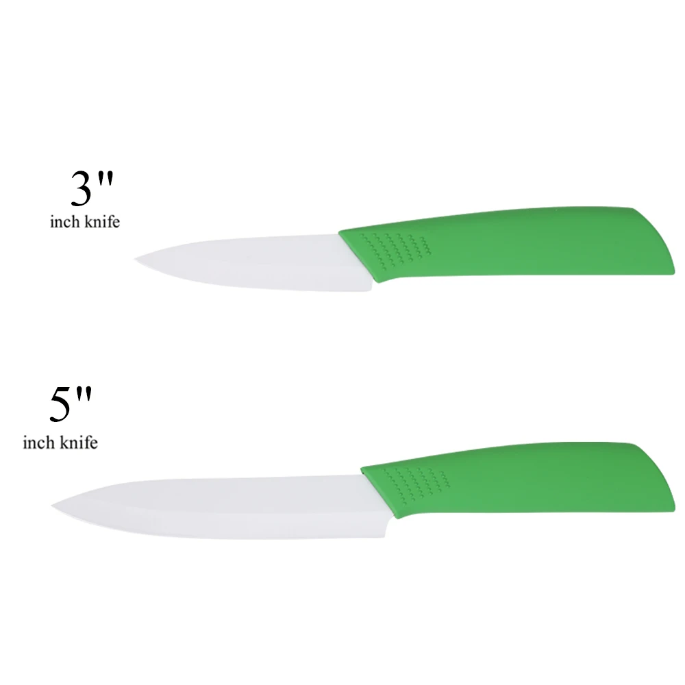 Циркониевый керамический нож " для очистки овощей 4" Универсальный " для нарезки 6" нож шеф-повара с белым лезвием кухонные ножи Керамические ножи инструменты для приготовления пищи - Цвет: 3inch and 5inch