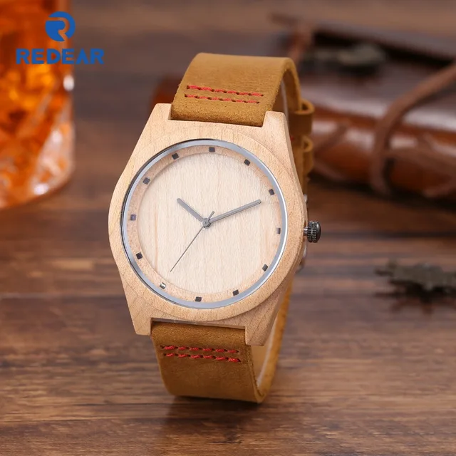 Waterproof Wood Watch men's Watch Bamboo Maple Top Luxury Real Leather Wooden Wa Waterproof Wood Watch men's Watch Bamboo Maple Top Luxury Real Leather Wooden Wa