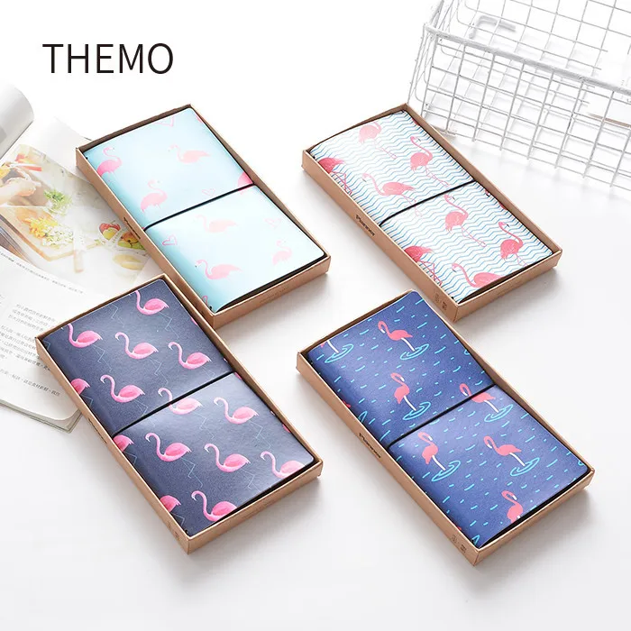 PU Leather Cover Planner Notebook Travel Journal Flamingo Diary Book Exercise Composition Binding Note Notepad Gift Stationery