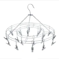 BF040 Stainless steel drying rack household clothes peg strong multi clip underwear socks rack windproof clothes hanger 20*35cm 2