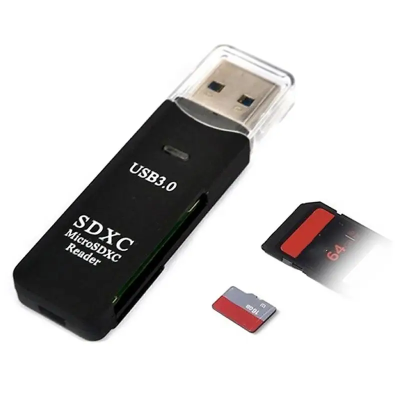 Все в 1 USB 3,0 Интерфейс картридер SD высокой Скорость TF Micro Memory Card Reader Поддержка SDXC для ПК настольный компьютер ноутбук