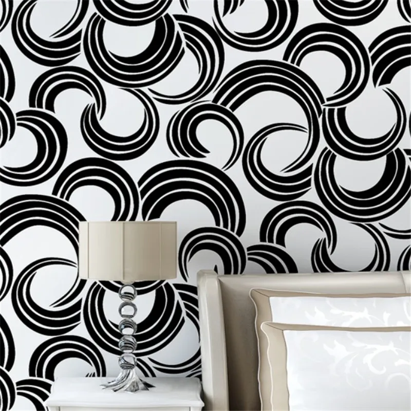 

0.53x10m Simple fashion circle pattern 3D wallpaper wedding room office living room bedroom TV background wallpaper