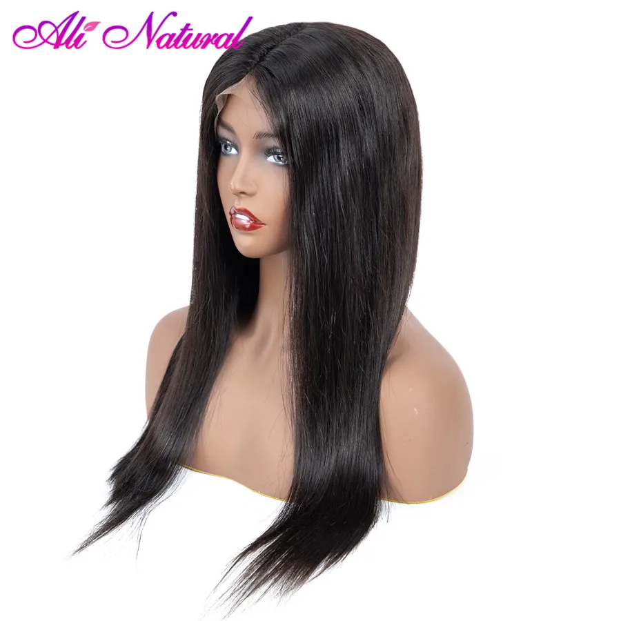

Peruvian Remy Hair Straight Lace Front Wig 13x4 Swiss Lace Natural Black Lace Front Human Hair Wigs 150% Density For Women