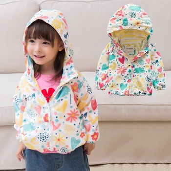 

Female Children Girl’s Clothing 2020Long Sleeve Jacket Easter Outfit Toddler Girls Waterproof Windbreak for 2 3 4 5 6 7 8 Years