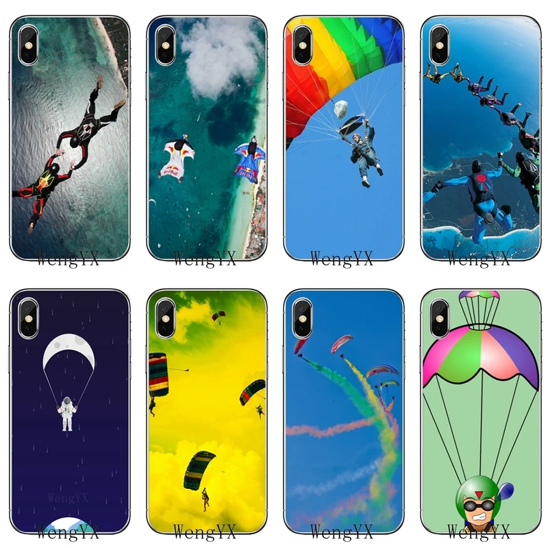 

Skydive Skydivers Parachuting slim silicone TPU Soft phone cover case For Xiaomi Redmi 3 3s 4 4A 4x 5 plus pro Note 3 4 5 5A