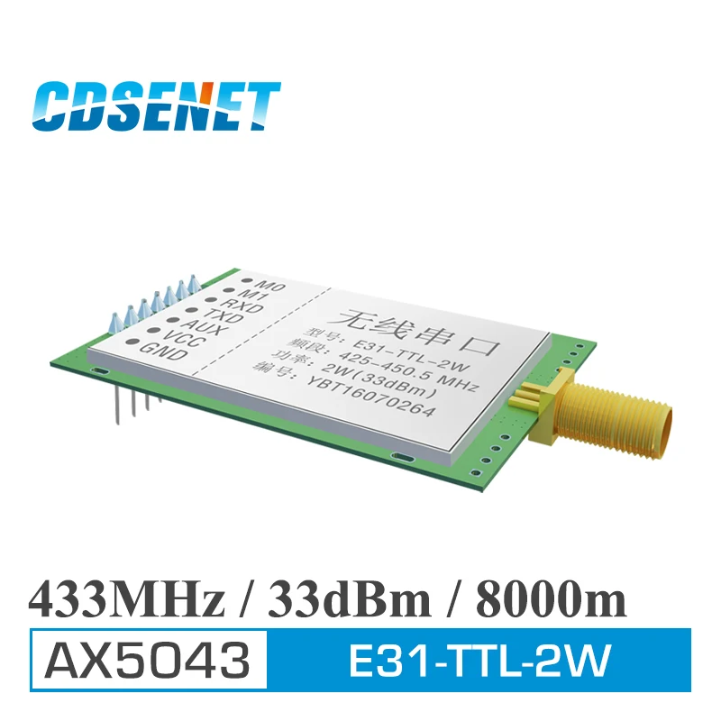 bilder für Drahtlose hf-modul Ultralangstreckenmikro Serielle Sender Original CDSENET RF Verstärker PA E31-TTL-2W 433 MHz rf Modul UART bilder für Drahtlose hf-modul Ultralangstreckenmikro Serielle Sender Original CDSENET RF Verstärker PA E31-TTL-2W 433 MHz rf Modul UART