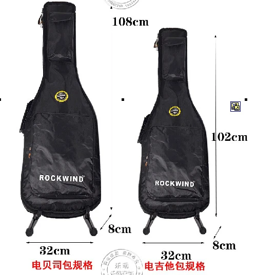 Добавить больше хлопка сумки водонепроницаемый аппарат электрогитара Оксфорд rockwind рок-н-ролл ветер электрический бас мешок