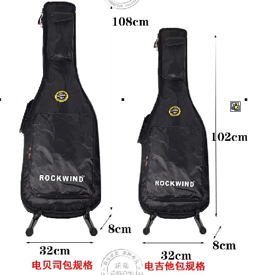 Добавить больше хлопка сумки водонепроницаемый аппарат электрический гитара Оксфорд ROCKWIND рок-н-ролл ветра электрический бас мешок