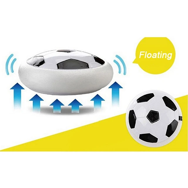Funtime gifts Disco de fútbol de alimentación de aire Hover acción se desliza sobre un colchón de aire 