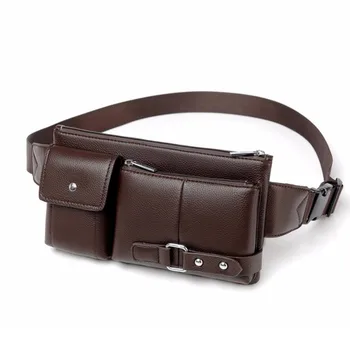 

Adults Outdoor Waist Bags Sports Running Pocket Fashion Belt Bags Women Men PU Leather Waist Bags Travel Belt Fanny Bags
