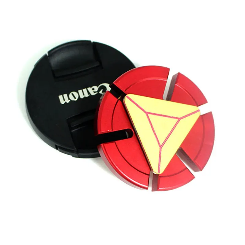 Homem de ferro de Metal Fidget Spinner Spinner Liga de Zinco Mão EDC Tri Girador Girador Rotação de Longo Tempo Para O TDAH/Presente Para O Autismo crianças