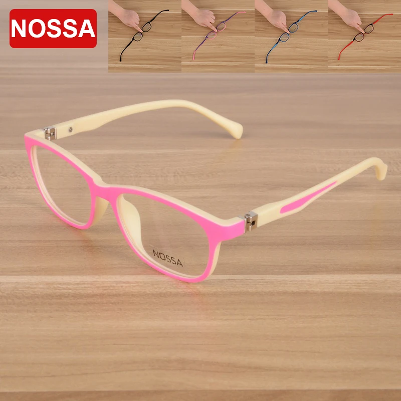 

NOSSA New Fashion TR90 Kids Glasses Frame Unisex Cool Designer Eyeglasses For Boys And Girls Delicate Pink Children's Eyewear