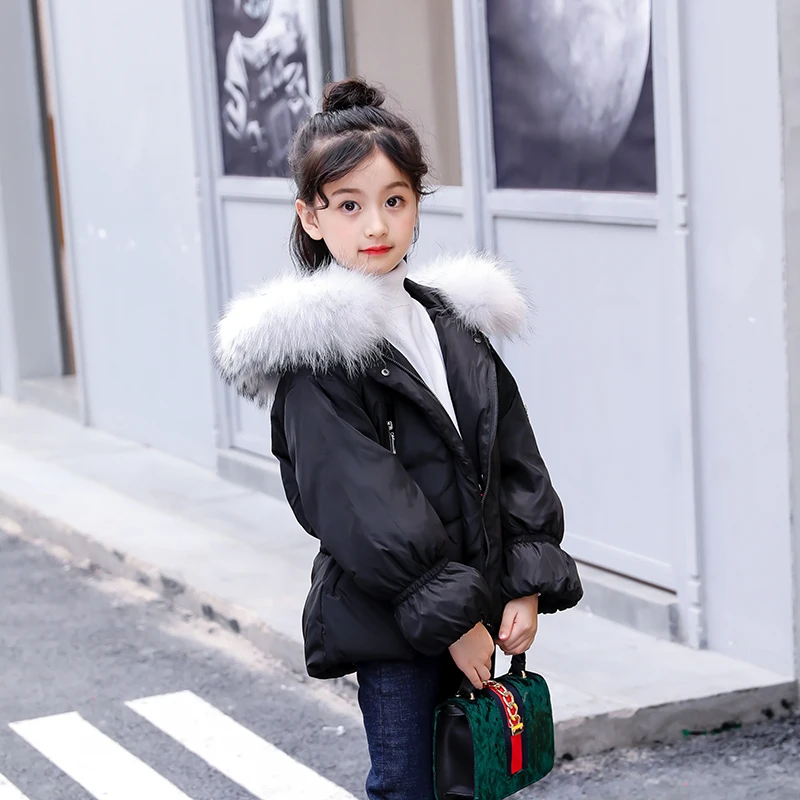 

HSSCZL Girls Duck Down Jackets Winter 2018 New Brand Long Children Thicken Hooded Fashion Overcoat Girl coat outerwear 5-14A
