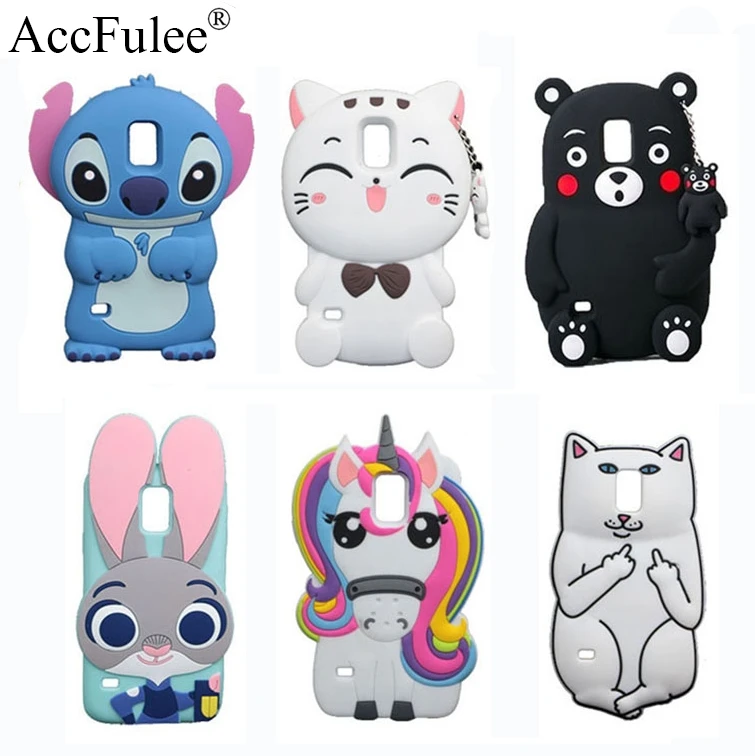 

3D Cute Animals Stitch Silicon Case For Samsung Galaxy S5 I9600 Cover Rabbit Horse Sulley Cat Phone Bags