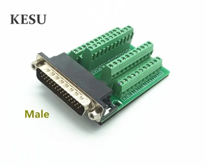 

DB44 44 pin Female Male Mini Terminal Breakout PCB Board adapter DIN Rail Mounting Connector