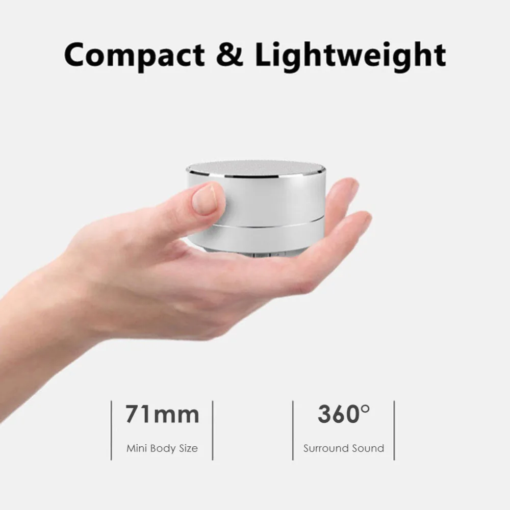 Bluetooth Колонка Aimitek A10 портативная беспроводная с микрофоном и слотом для TF