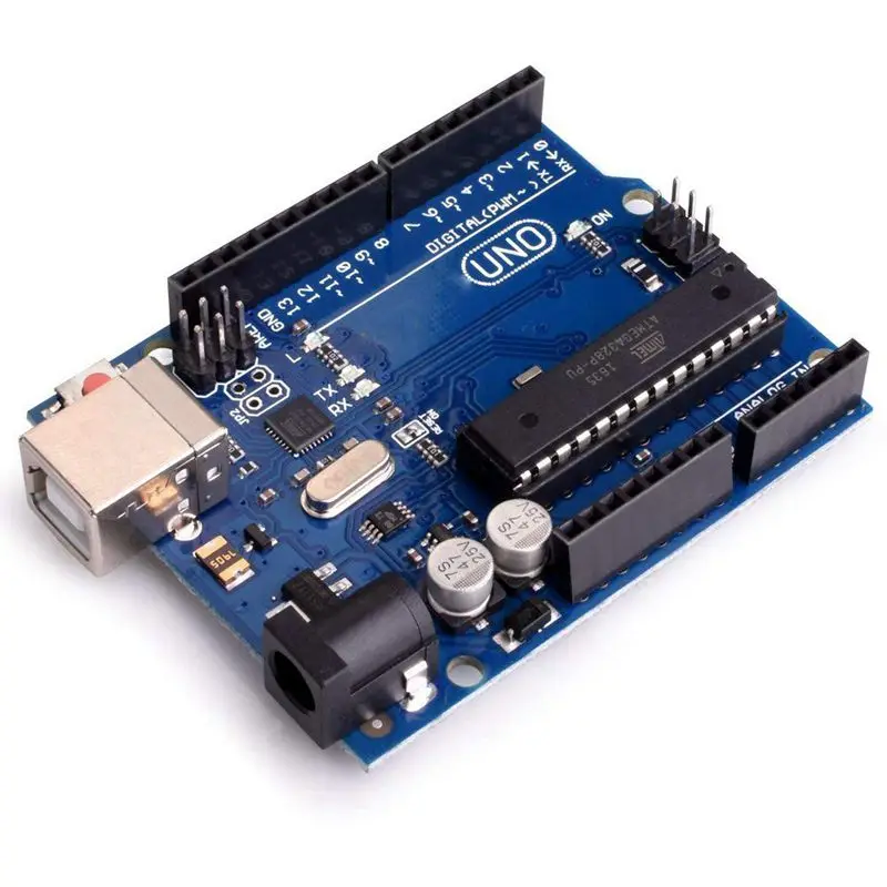 Щит с ЧПУ Плата расширения V3.0+ плата UNO R3+ Драйвер шагового двигателя A4988 с радиатором для Arduino наборы K75(щит с ЧПУ+ UNO