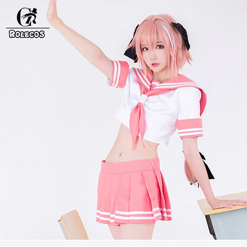 ROLECOS Fate apocripha, костюм для косплея, Astolfo, униформа для косплея, FGO, школьная розовая форма для девочек, Fate Grand Order, костюм для женщин