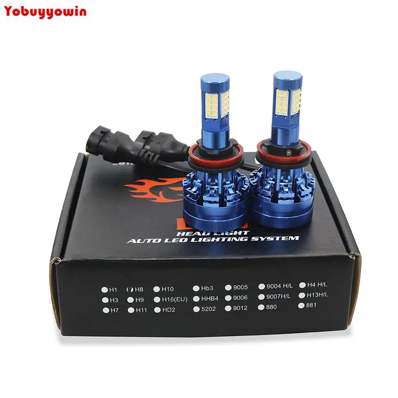 2*4 sides 14400LM H11 Led Headlight Bulbs Conversion Kits Error Free H8