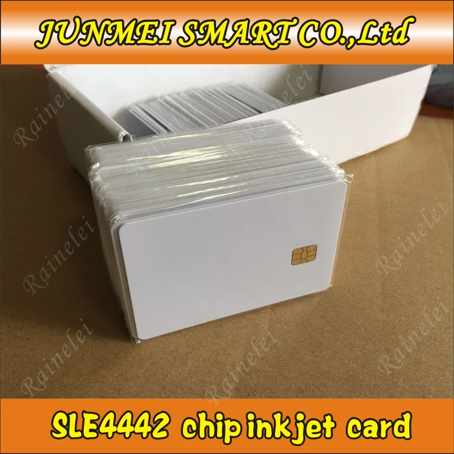50 шт. белая для струйной печати ПВХ IC с SLE 4442 карты ISO 7816 пустая смарт-карта с чипом IC для Epson/Canon струйный принтер