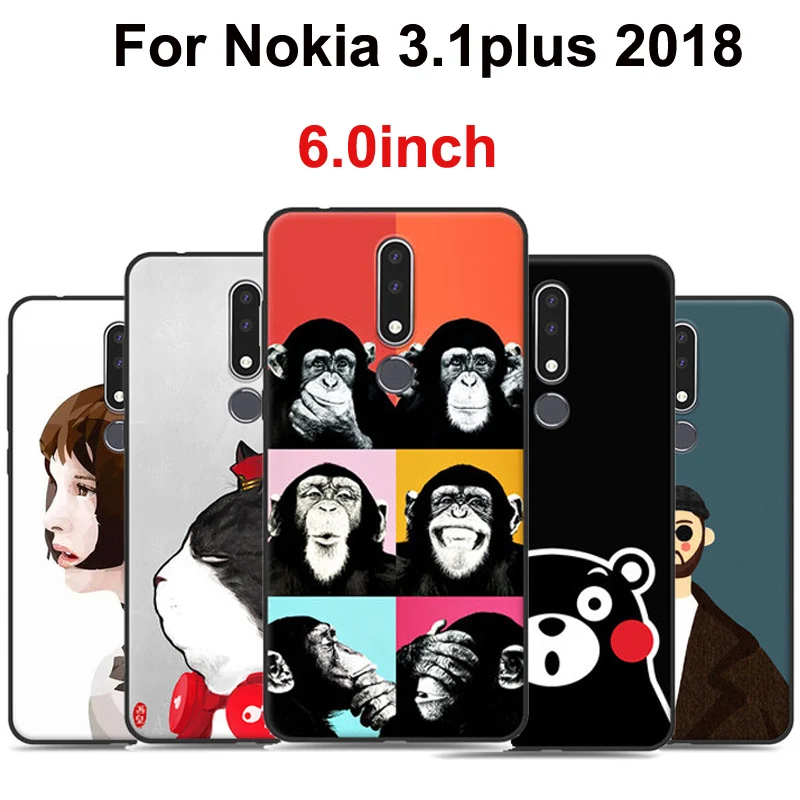 Чехол для Nokia 3 1 plus 2018 милый мультяшный мягкий чехол телефона Nokia3.1 защитный чехлы |
