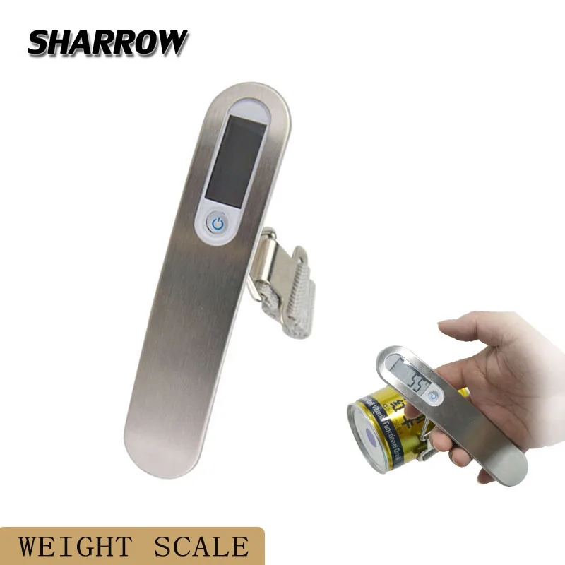 1pc Weight Measure Tool Max 50kg Stainless Steel Luggage Scale Outdoor Sports Shooting Bow Accessories Weighing Device benetech gm816a mini lcd digital handheld 30m s wind speed meter scale anemometer thermometer measure tool