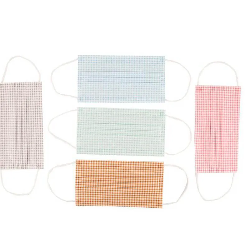 

Newly 5 Pcs Disposable Lattice Cotton Anti-dust Cover Mask Respirator Warm Anti-bacterial Respirator