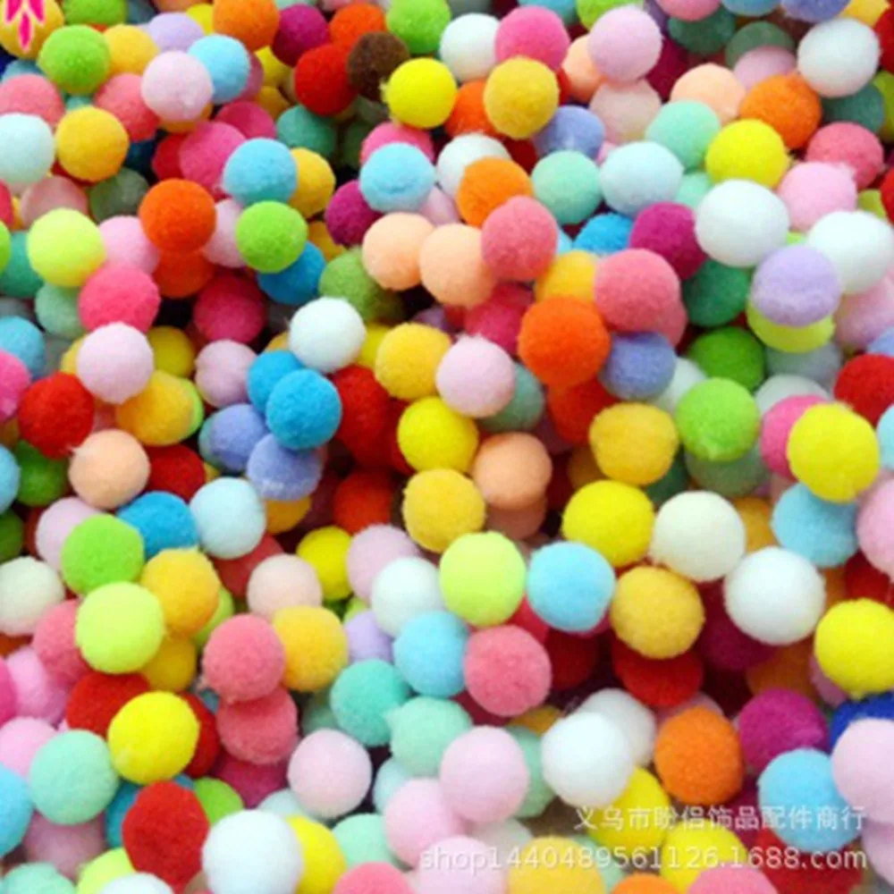 

Free Shipping 100pcs Size 10mm Multi option Pompoms Soft Pom Poms balls DIY Wedding Decoration Accessories