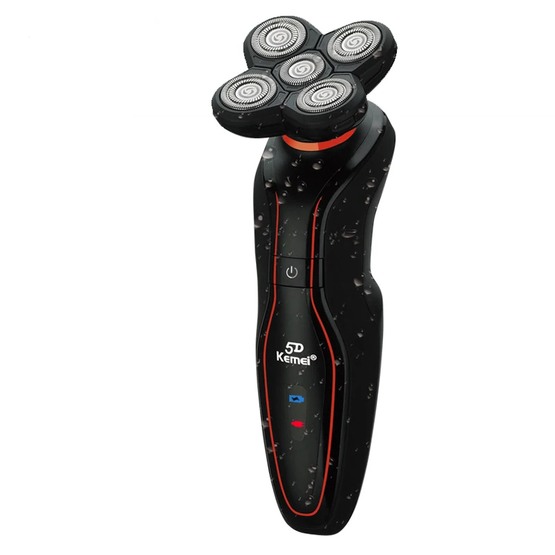 Ergonomic Design Kemei6181 Rechargeable 5D Floating Electric Washable