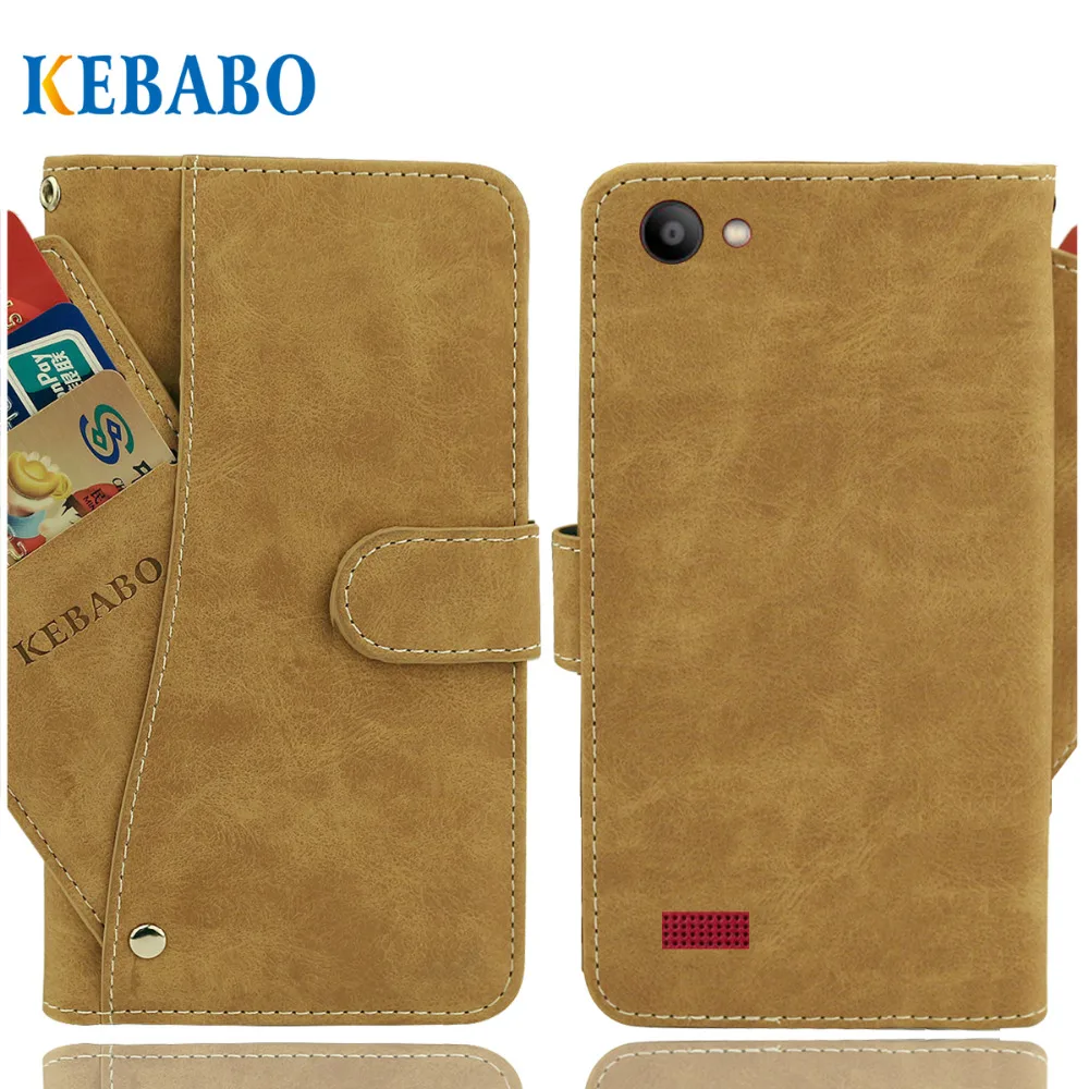

Vintage Leather Wallet Fly Life Compact 4G Case 5" Flip Luxury 3 Front Card Slots Cover Magnet Stand Phone Protective Bags