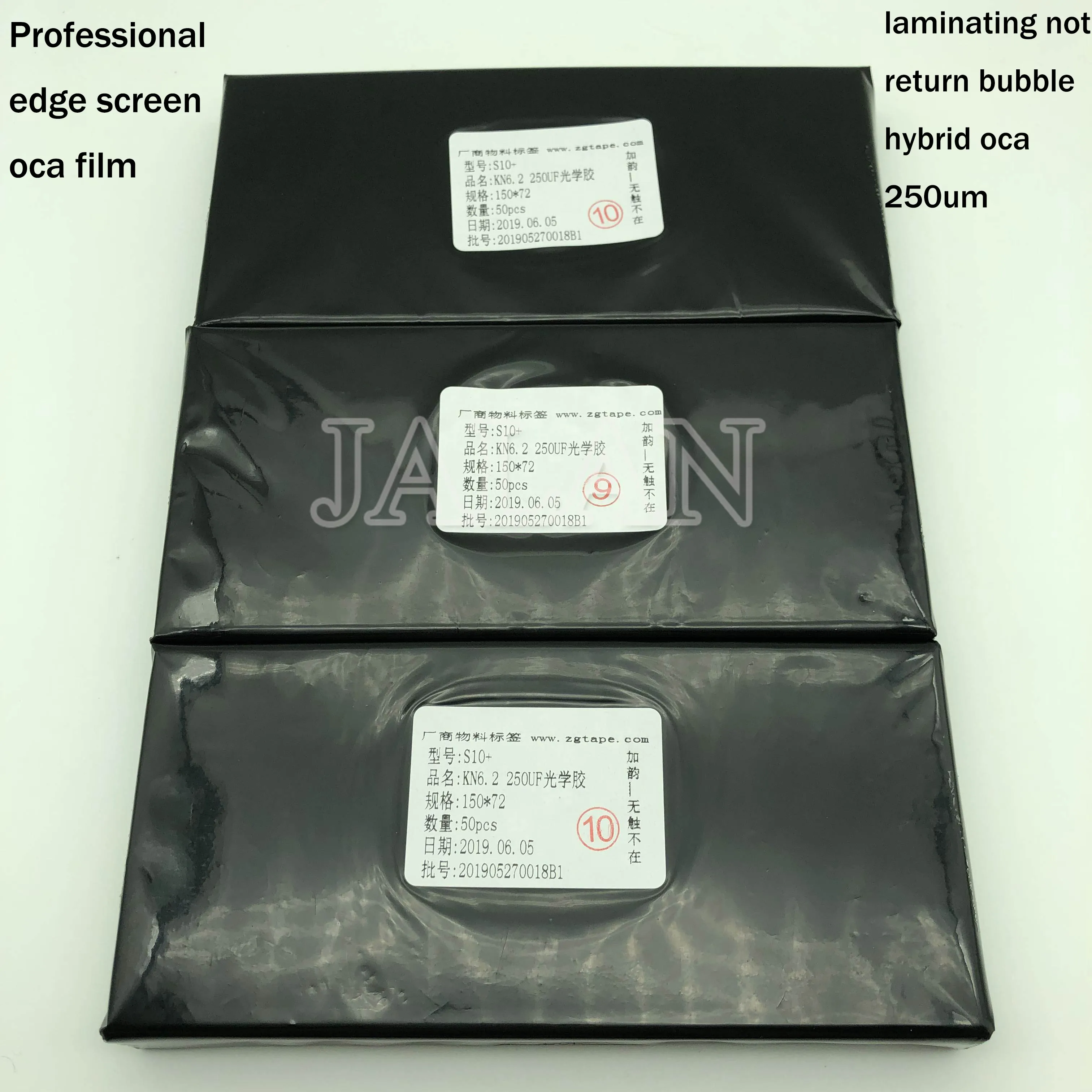 

250um Kawin hybrid OCA film For samsung s10 plus G973 G975 edge screen laminating no return bubble professional adhesive glue